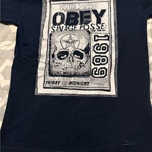 Obey Men's Dark Black Graphic Tee